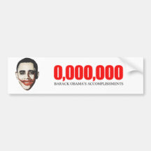 Anti-Obama - Obama Accomplishments 2 Bumper Stickers