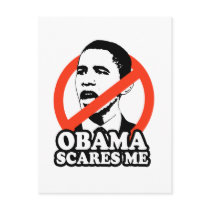 ANTI-OBAMA / OBAMA SCARES ME postcards