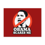 ANTI-OBAMA / OBAMA SCARES ME POSTCARDS