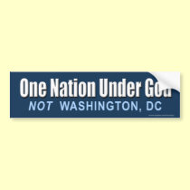 anti Obama "One Nation Under God" Sticker bumper stickers
