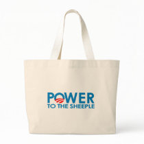 ANTI-OBAMA - POWER TO THE SHEEPLE CANVAS BAG