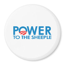 ANTI-OBAMA - POWER TO THE SHEEPLE MAGNET