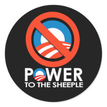 ANTI-OBAMA - POWER TO THE SHEEPLE STICKERS