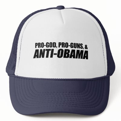 Anti-Obama - PRO-GOD PRO-GUNS ANTI-OBAMA Trucker Hats by antiobama