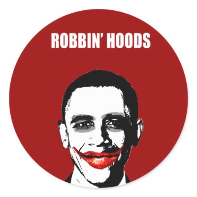 ANTI-OBAMA- Robbin' Hoods Stickers by obamanation