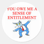 anti obama shirt round sticker