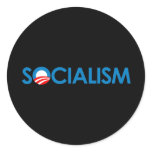 Anti-Obama - Socialism Round Stickers