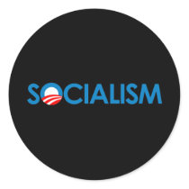 Anti-Obama - Socialism Round Stickers