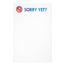 Anti-Obama - Sorry Yet Stationery Paper