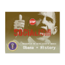 Anti-Obama - STOP Socialism  - Postcard