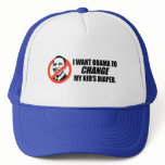 Anti-Obama T-shirt - Change my kids diaper Mesh Hat