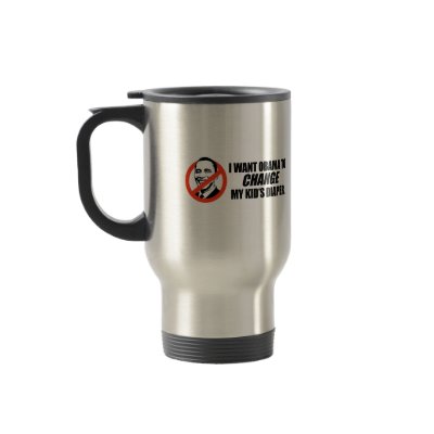 Anti-Obama T-shirt - Change my kids diaper Mug by antiobama