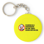 Anti-Obama T-shirt - Nut job or No job Key Chain