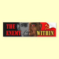 Anti Obama “The Enemy Within” bumper sticker bumper stickers