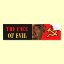Anti Obama "The Face Of Evil" Bumper Sticker bumper stickers
