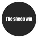 Anti-Obama - the sheep win Round Sticker
