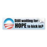 Anti Obama - Waiting for the Hope Bumper Stickers