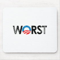 ANTI-OBAMA - WORST BLACK- Faded.png mousepads