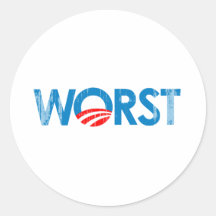 ANTI-OBAMA - WORST- Faded.png Sticker
