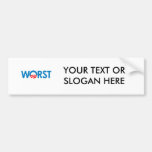 ANTI-OBAMA - WORST-.png Bumper Sticker
