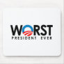 Anti-Obama - Worst President Ever black Mouse Mats