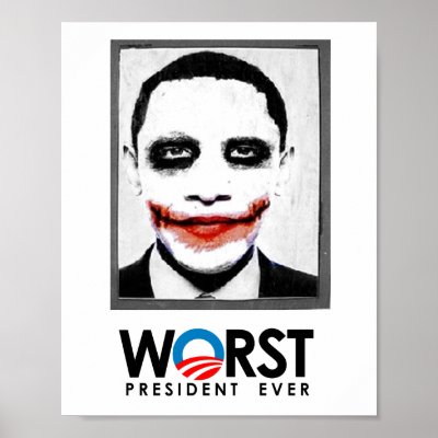 Anti-Obama - Worst President Ever black Poster by antiobama