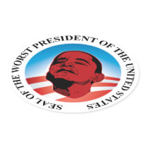 Anti Obama - Worst President Oval Stickers