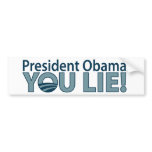 Anti-Obama You Lie! Bumper Sticker