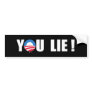 Anti-Obama - You Lie Bumper Sticker white