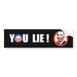 Anti-Obama - You Lie Bumper Sticker white bumper stickers
