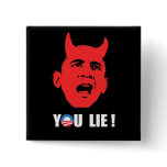 Anti-Obama - You Lie Bumper Sticker white Pin