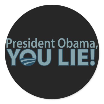 Anti-Obama You Lie! Round Sticker by AmericanElephant