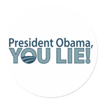 Anti-Obama You Lie! stickers