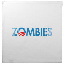 ANTI-OBAMA - ZOMBIES- Faded.png Cloth Napkin