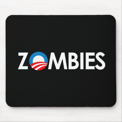 Anti-Obama - Zombies white Mouse Mats by obamanation