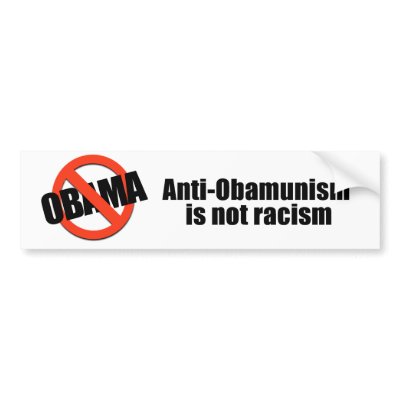 Anti-Obamunism is not racism Bumper Sticker by antiobama