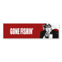 ANTI-PALIN - Gone Fishin' bumper stickers by Politicaltshirts ANTI-PALIN - Gone Fishin' bumper stickers