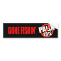 Anti-Palin: Gone Fishin' T-shirt bumper stickers by AntiPalin Anti-Palin: Gone Fishin' T-shirt bumper stickers
