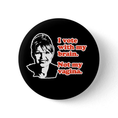 ANTI-PALIN / I voted with my brain Pinback Buttons by AntiPalin