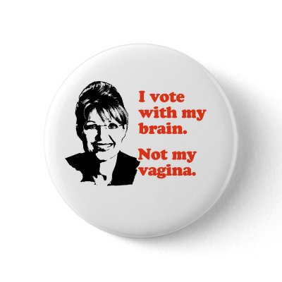 ANTI-PALIN / I voted with my brain Button by AntiPalin