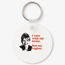 ANTI-PALIN / I voted with my brain keychains by AntiPalin ANTI-PALIN / I voted with my brain keychains