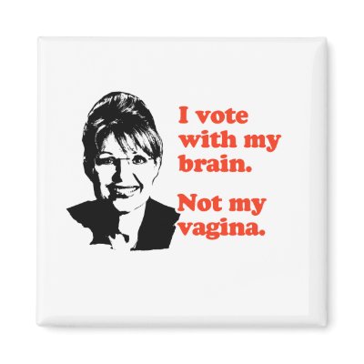 ANTI-PALIN / I voted with my brain Fridge Magnet by AntiPalin
