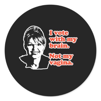 ANTI-PALIN / I voted with my brain Round Stickers by AntiPalin