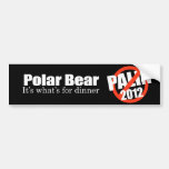 ANTI-PALIN - Polar Bear for dinner Bumper Sticker