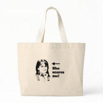 ANTI-PALIN / She scares me Canvas Bags