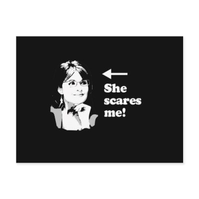 ANTI-PALIN / She scares me Post Cards by AntiPalin