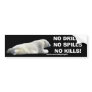 ANTI-POLLUTION POLAR BEAR Wildlife Protection Bumper Stickers