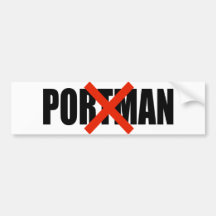 ANTI-PORTMAN BUMPER STICKERS