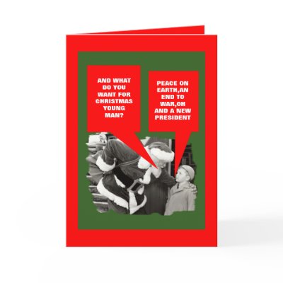 Anti President Obama happy holidays Greeting Card by BIGNUMPT