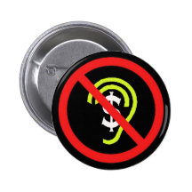 Anti-Profit-Motivated Cochlear Implant Industry Pinback Buttons